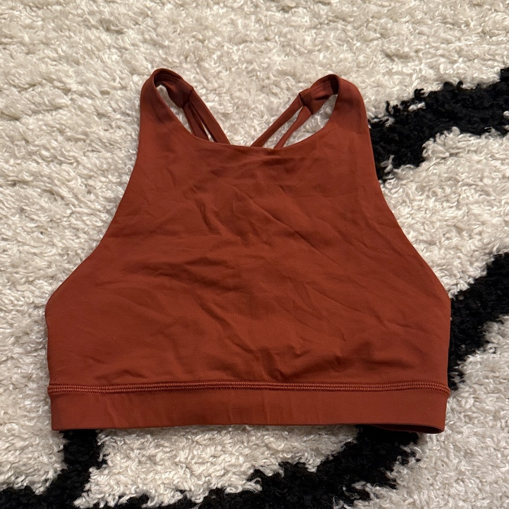 lululemon athletica High Neck Sports Bra - Rust